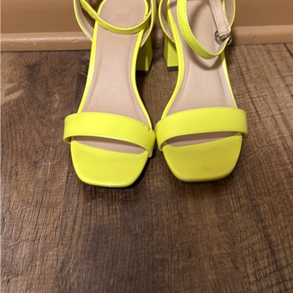 Wild Fable Neon Yellow Block Heels